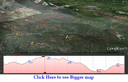 50KM trail map of The Most Beautiful Thing (Ultra Trail Run)