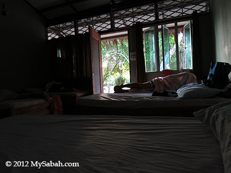 bedroom of Sayang-Sayang Hostel
