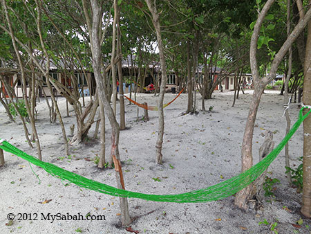 hammock at Sayang-Sayang Hostel