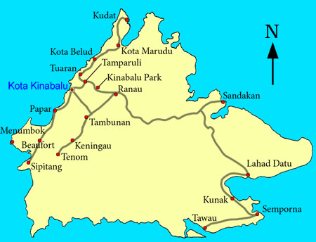 location map of Kunak