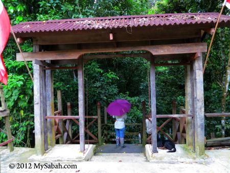 boardwalk to the Gomantong Cave