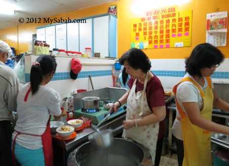 preparing porridge