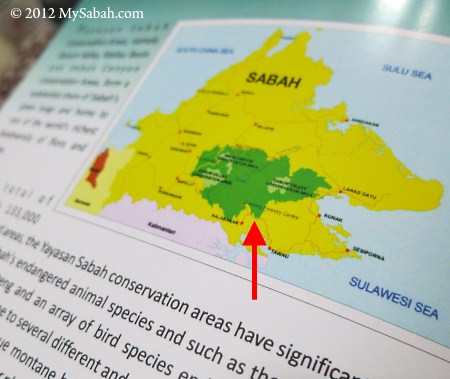 map of DaMaI, proposed World Heritage Site of Sabah