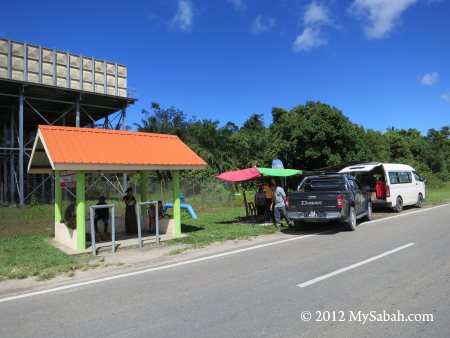 roadside durian stalls