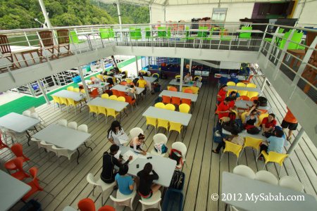 dining area of Borneo Reef World