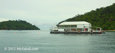 reef activity pontoon on the sea