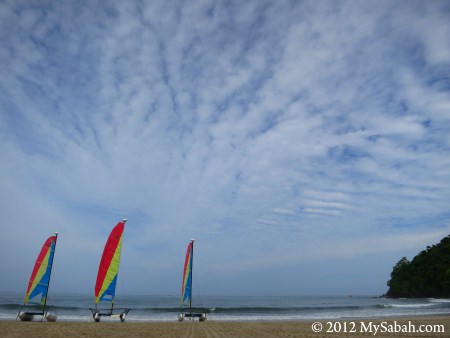 beach with blue sky