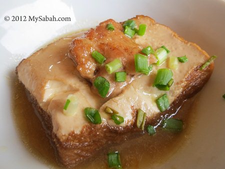 bean curd with minced pork stuffing