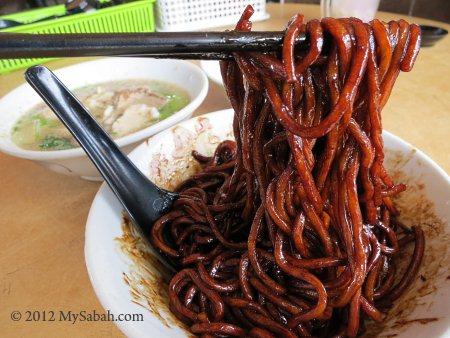 close-up of Pork Noodle