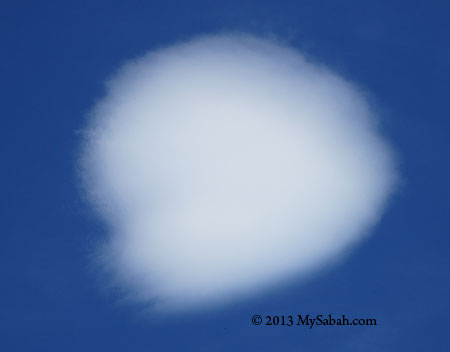 round cloud on sky of Sabah