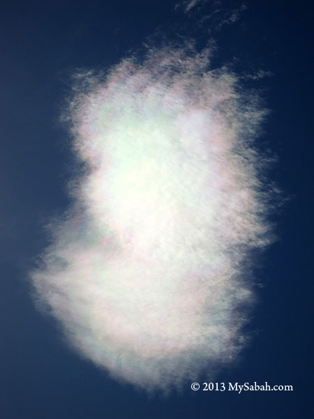 cloud with pink and green colors