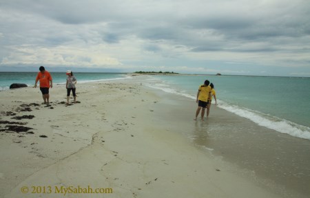 walking on sand bar