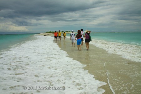 sand bar and beach