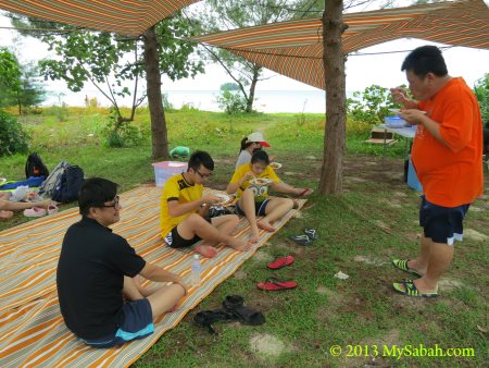 lunch on Sands Spit Island