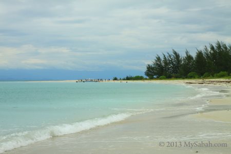 sandy beach of Pulau Kalampunian Besar