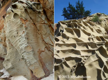 wind erosion at Tip of Borneo