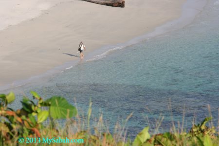 walking on Kalampunian Beach