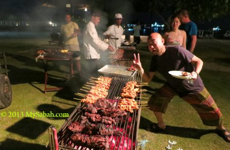 BBQ party at Borneo Divers Mabul Resort (BDMR)