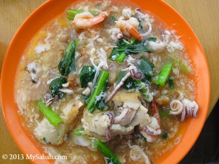 seafood flat noodle