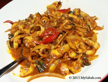 fried curry squid