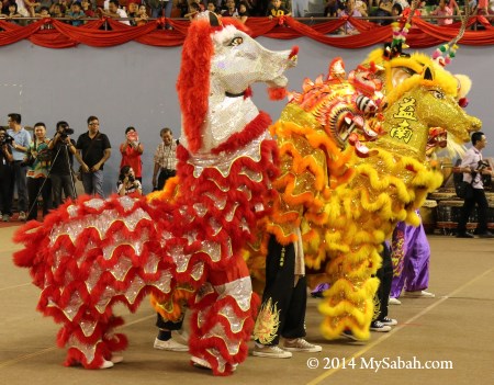 horse lion dance