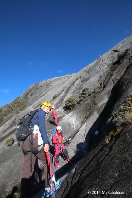 sport climbing on Mt. Kinabalu