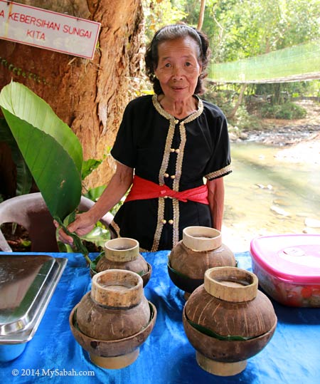 villager serving traditional food
