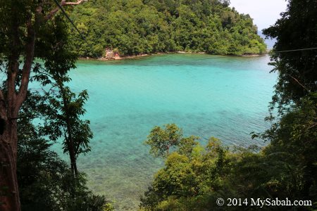 view of Sapi Island from starting point