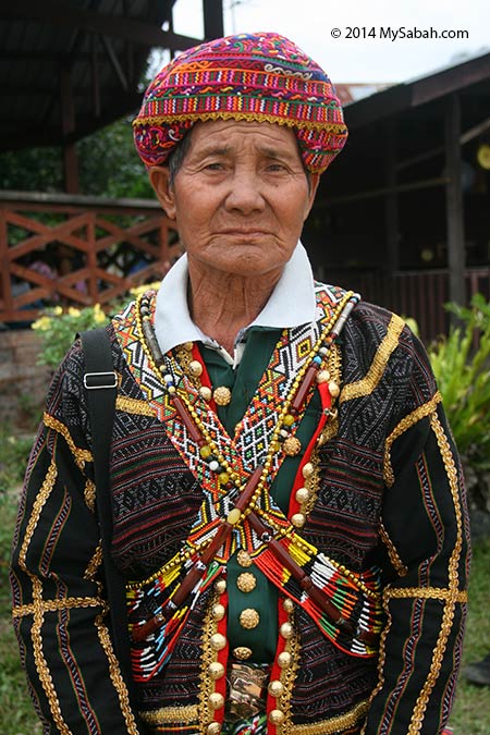 Rungus man in traditional costume