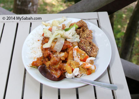 my lunch on Sepanggar Island