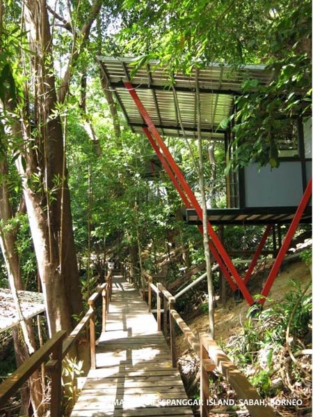 forest chalet on Sepanggar Island