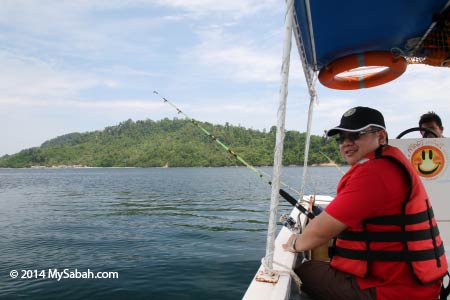 fishing around Sepanggar Island