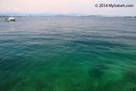 sea at Sepanggar Island