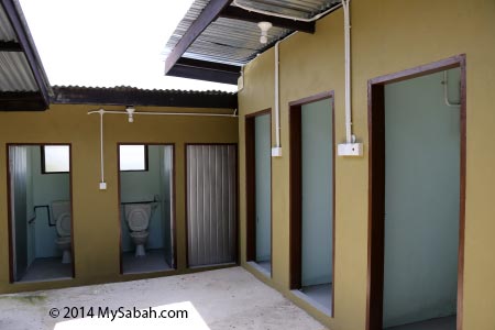 toilet and bathroom at Tenom farmstay