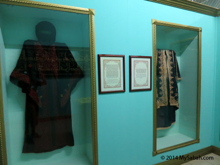 Muslim robes in display