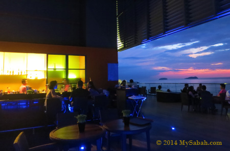Sky Blu Bar during dusk