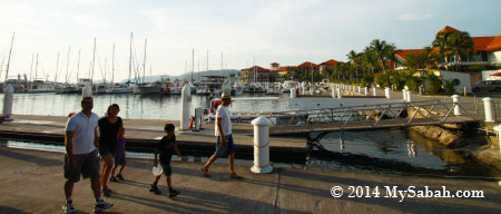 tourists at Sutera Harbour