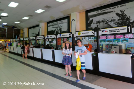 ticket counters in Jesselton Point