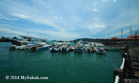 boats parked in Jesselton Point