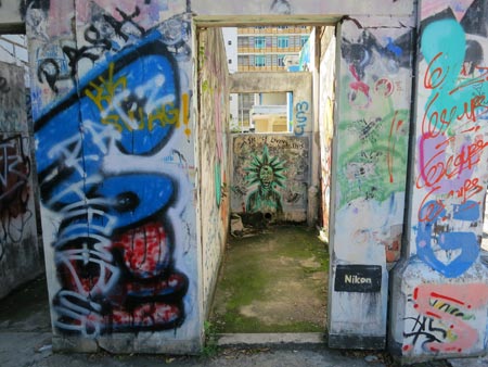 interior of graffiti area