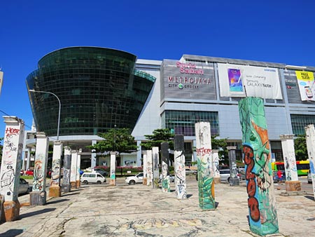 Graffiti area facing Suria Sabah Shopping Mall