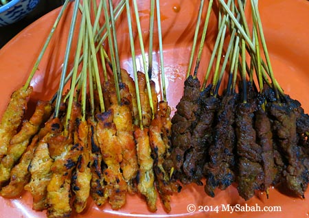 Satay (chicken and beef)