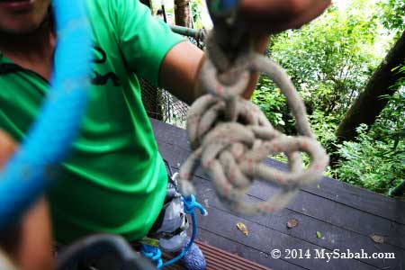 preparing for ziplining