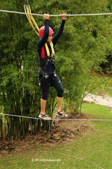 high ropes challenge: Postman's Walk