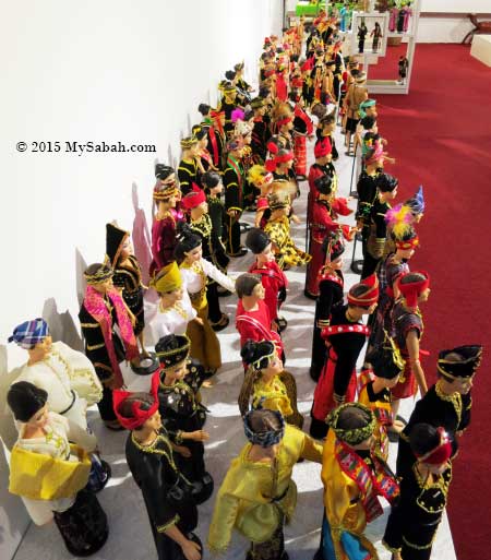 mini costume collections of over 40 Sabah ethnic groups 
