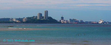 view of Kota Kinabalu city from UMS jetty