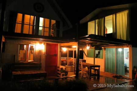 Little Hut at night