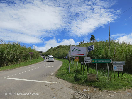 road to Desa Dairy Farm in Mesilau
