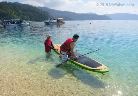 trying Stand Up Paddle Boarding