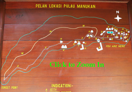 layout map of Manukan Island